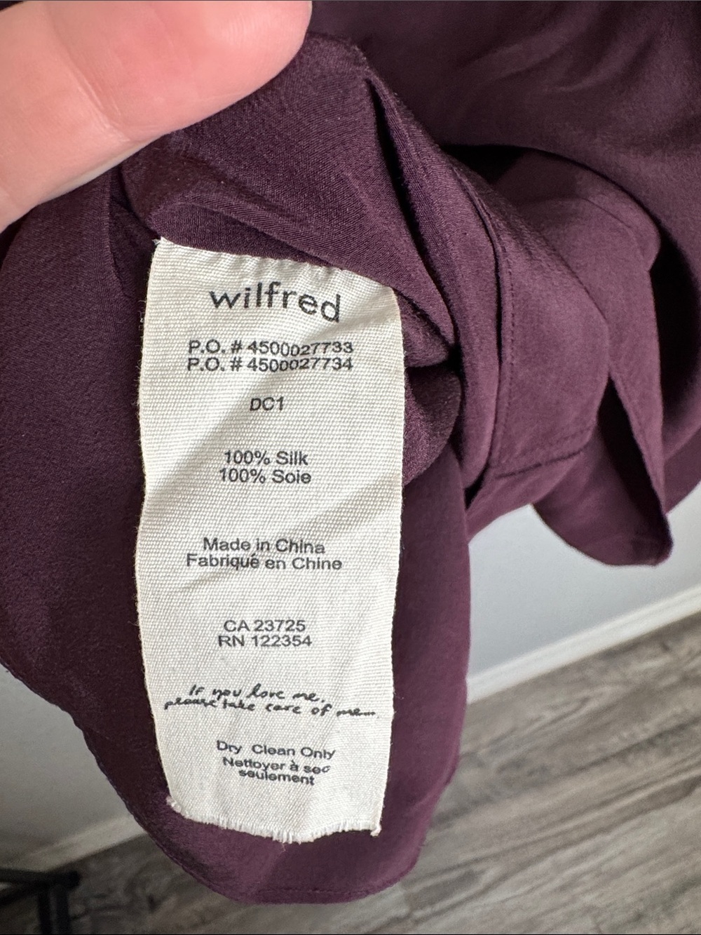 Wilfred 100% Silk Plum Mini Dress Size 4 Sleeveless Peep Open Back - Picture 4 of 6